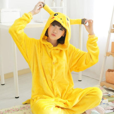 Pokemon Pikachu Cosplay Animal Hoodie Onesie